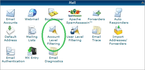 account level filtering